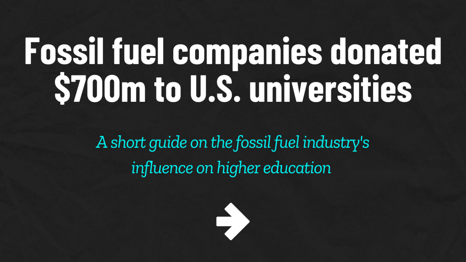 Fossil Fuel donations to US Universities (1)