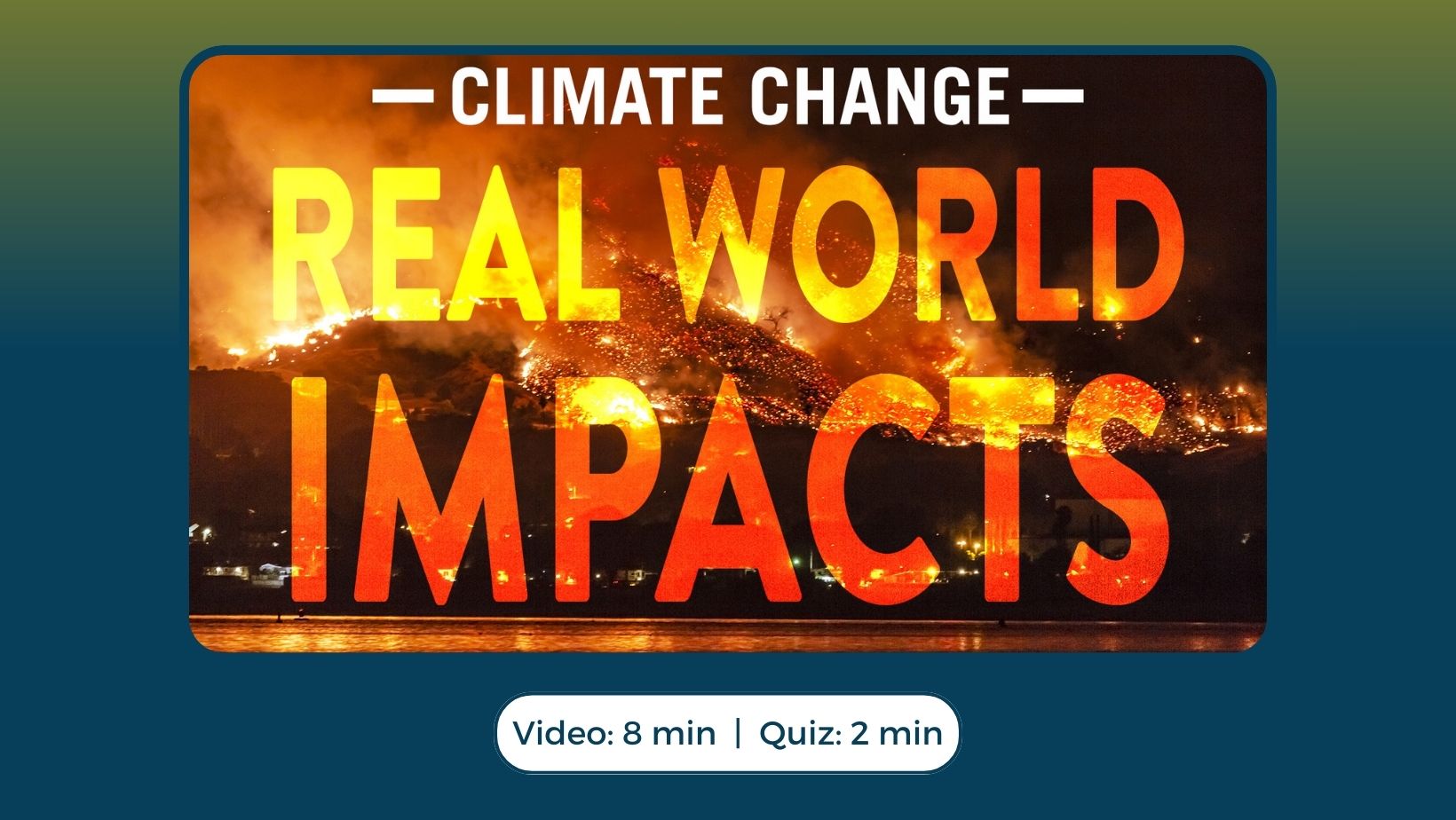 Kahoot! Real World Impacts Our Climate Our Future